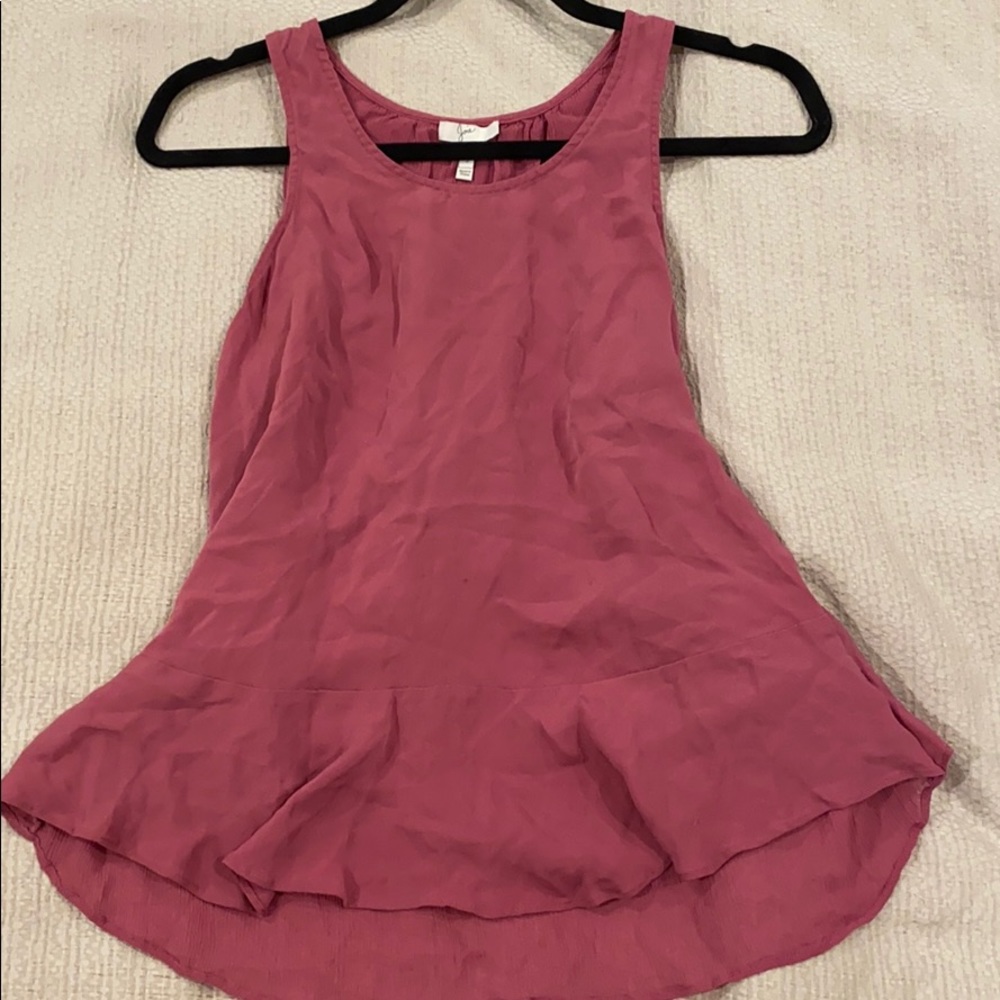 Joie pink ruffle top